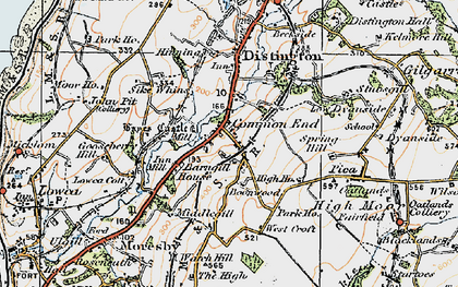 Old map of Common End in 1925