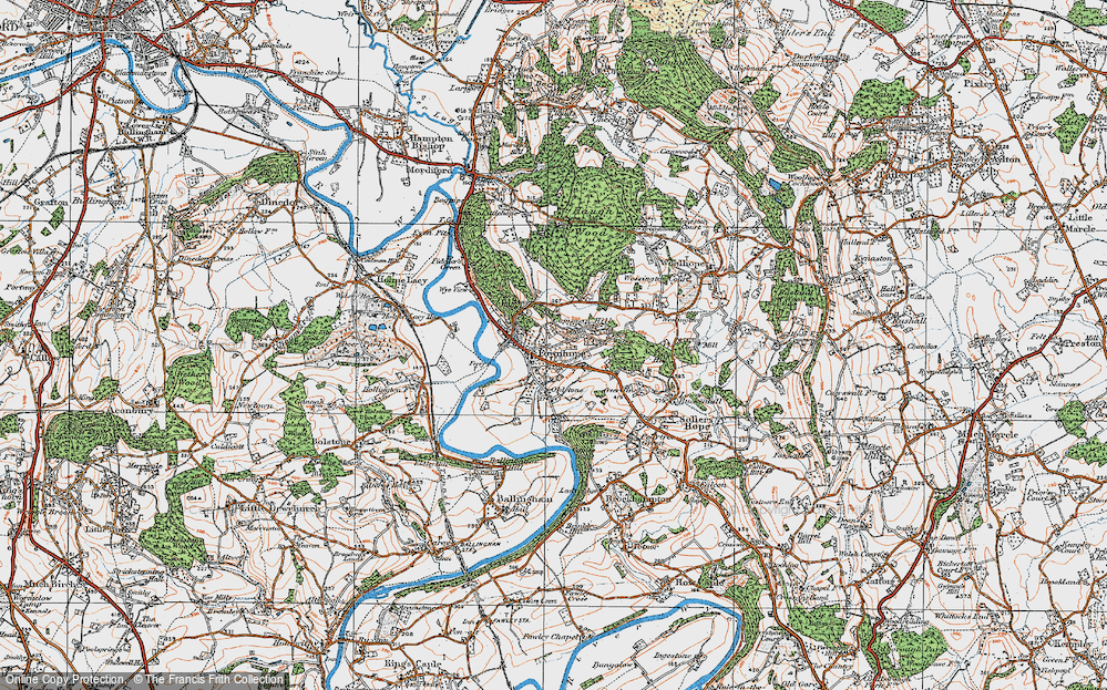 Old Map of Common Hill, 1920 in 1920