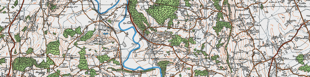 Old map of Common Hill in 1920