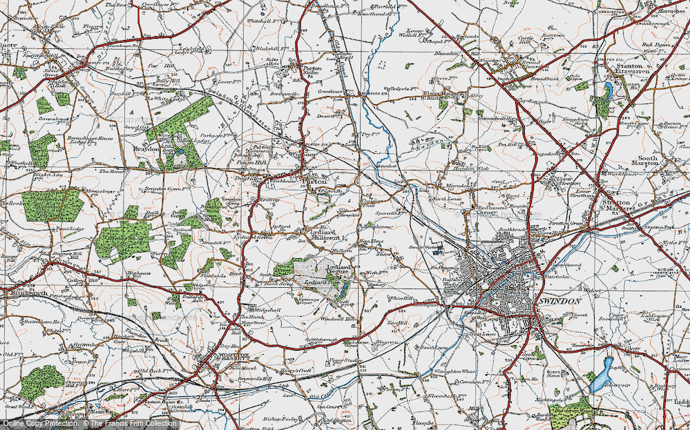 Old Map of Common Platt, 1919 in 1919
