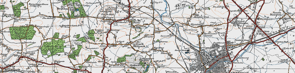 Old map of Common Platt in 1919
