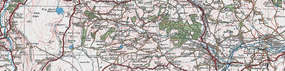 Old map of Common Side in 1923