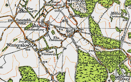 Old map of Common, The in 1919
