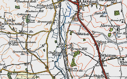 Old map of Common, The in 1921