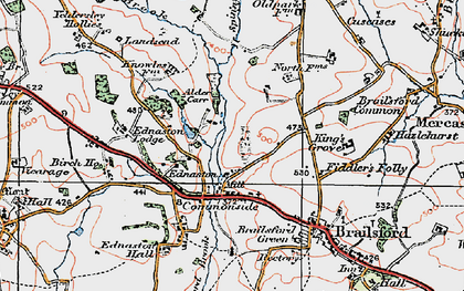 Old map of Brailsford Brook in 1921