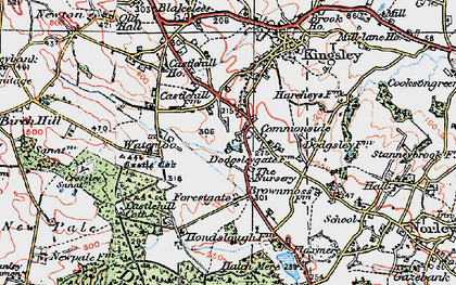 Old map of Commonside in 1923