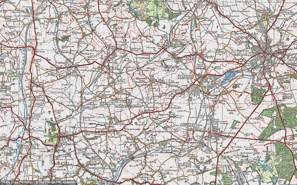 Old Map of Commonside, 1923 in 1923