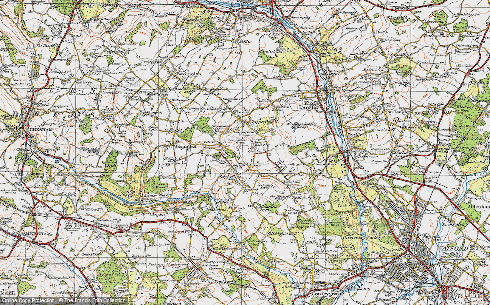 Old Map of Commonwood, 1920 in 1920
