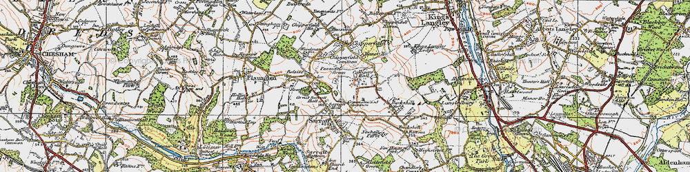 Old map of Commonwood in 1920