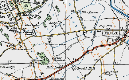 Old map of Commonwood in 1921