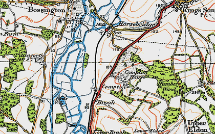 Old map of Compton Manor in 1919