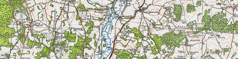 Old map of Compton Manor in 1919