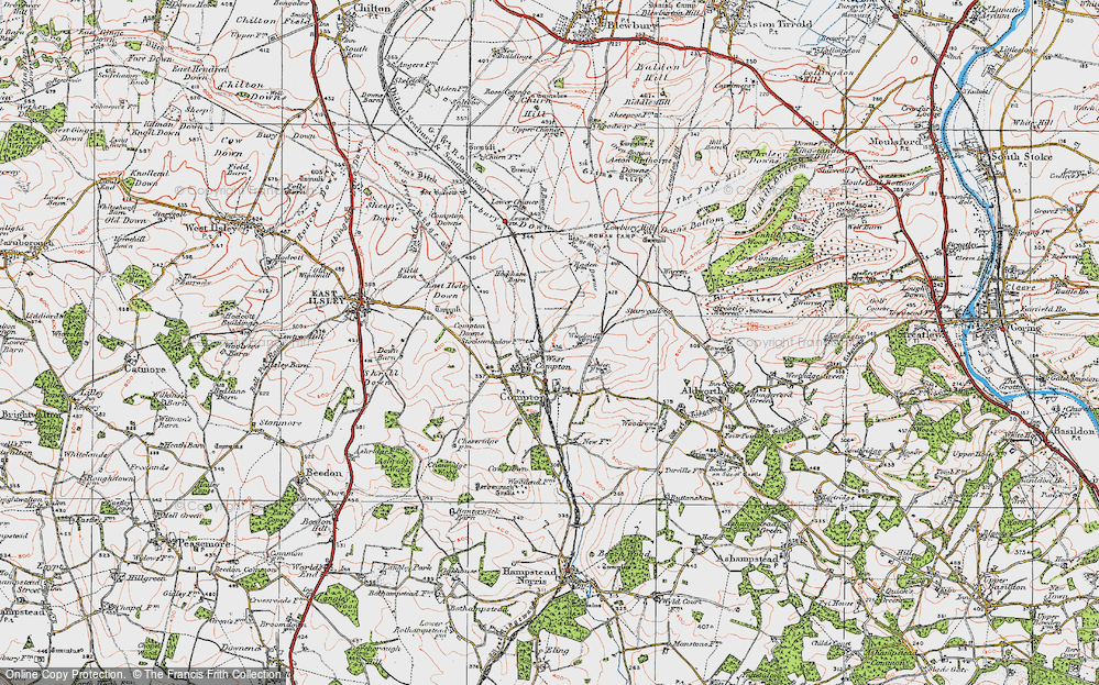 Old Map of Historic Map covering Agricultural Research Council's Field Station in 1919