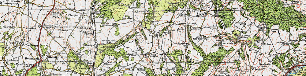 Old map of Bevis's Thumb in 1919