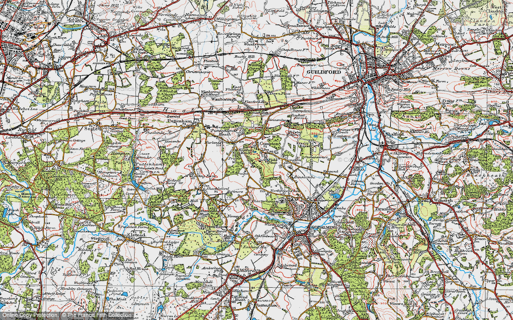 Historic Ordnance Survey Map Of Compton 1920   Compton 1920 Pop676345 Large 