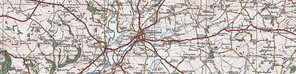 Old map of Ashbourne Green in 1921