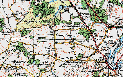 Old map of Compton in 1921