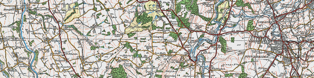 Old map of Compton in 1921