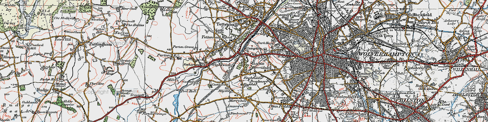 Old map of Compton in 1921