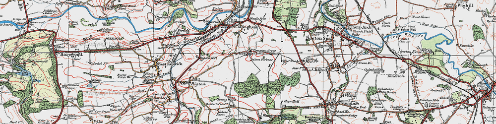 Old map of West Woods in 1925