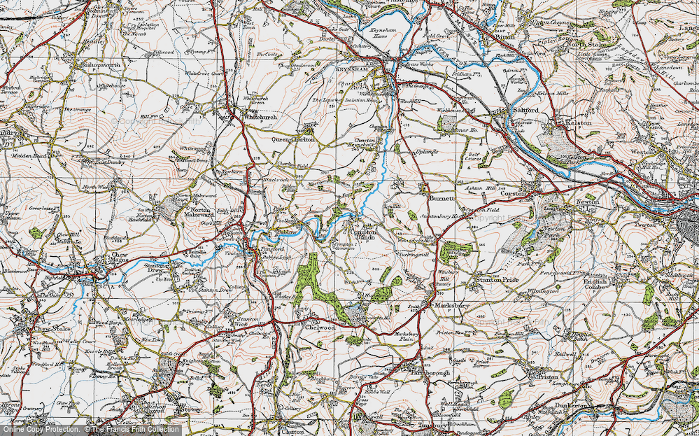 Old Map of Compton Dando, 1919 in 1919