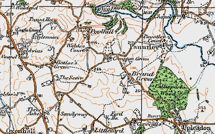 Old map of Compton Green in 1919