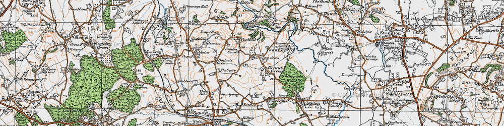 Old map of Compton Green in 1919