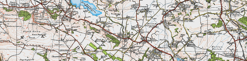 Old map of Compton Martin in 1919