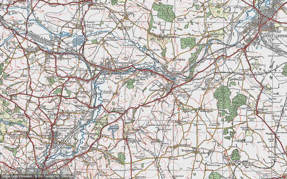 Old Map of Conanby, 1923 in 1923