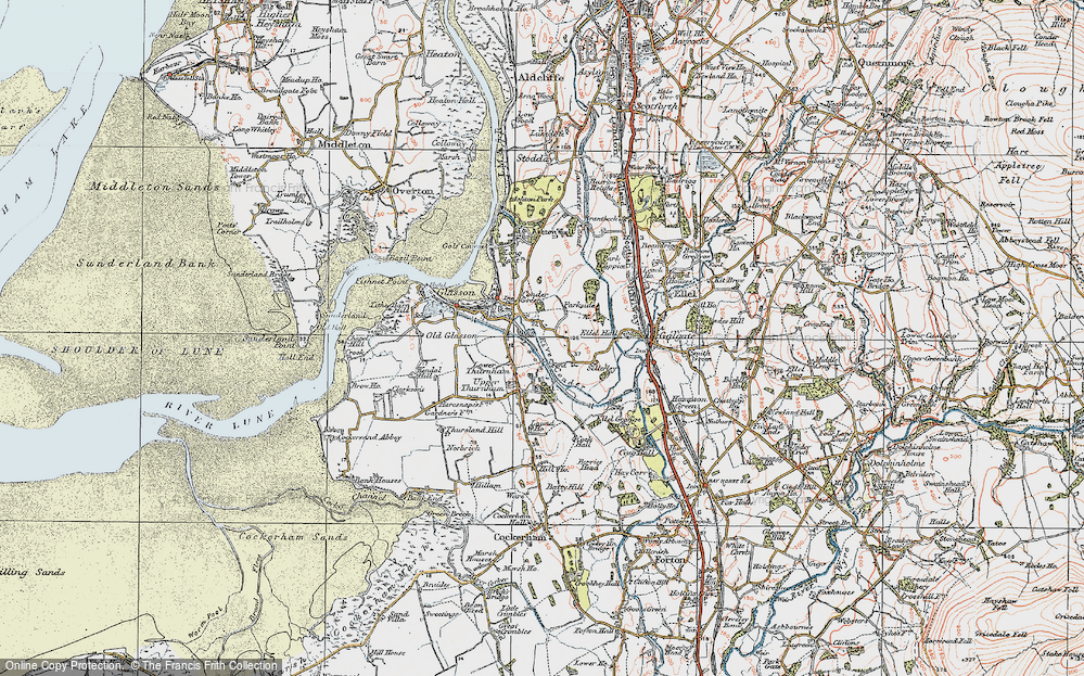 Old Map of Conder Green, 1924 in 1924