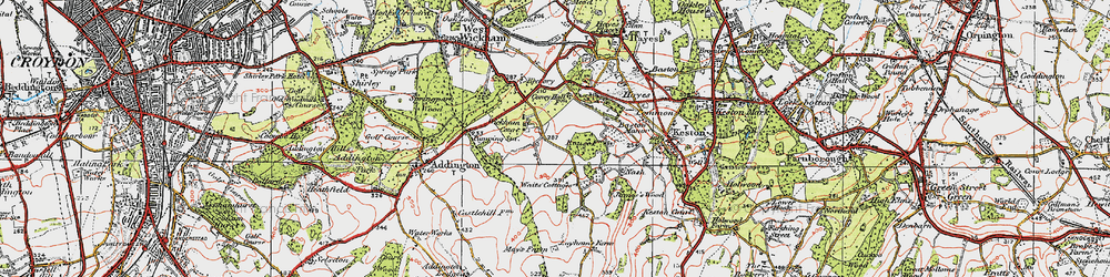 Old map of Baston Manor in 1920