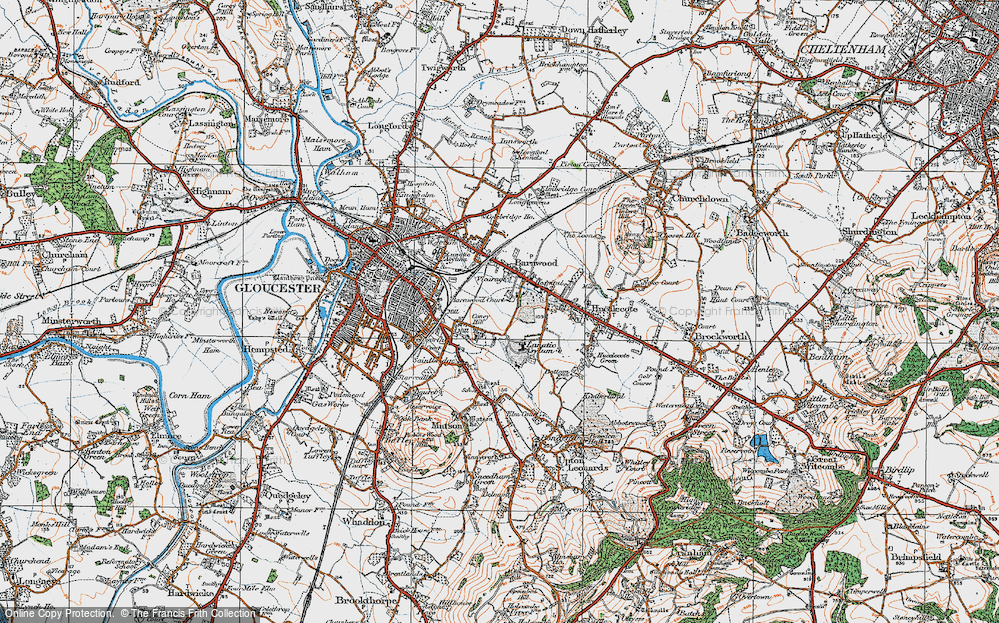 Old Map of Coney Hill, 1919 in 1919