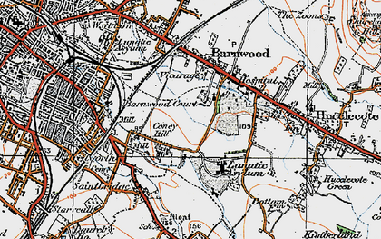 Old map of Coney Hill in 1919