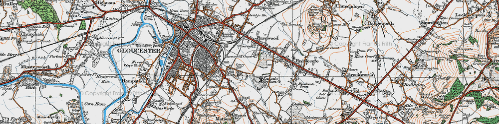 Old map of Coney Hill in 1919