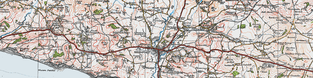 Old map of Coneygar in 1919