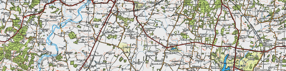 Old map of Coneyhurst in 1920