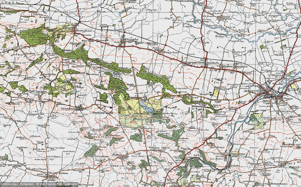 Old Map of Coneysthorpe, 1924 in 1924