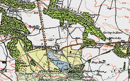 Old map of Castle Howard in 1924