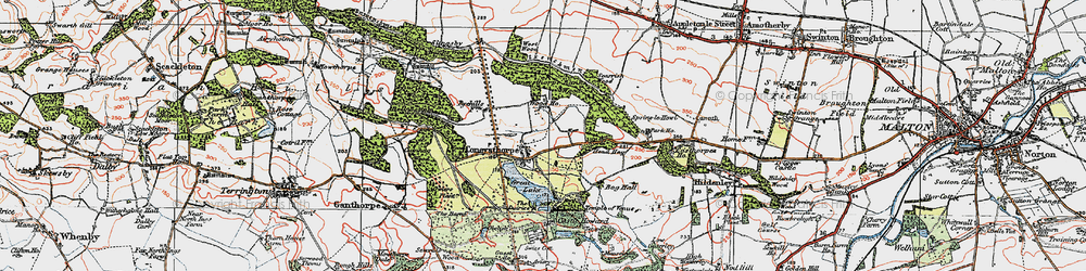 Old map of Castle Howard in 1924