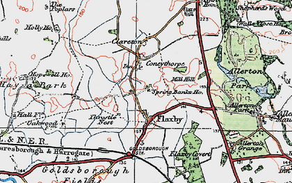 Old map of Coneythorpe in 1925