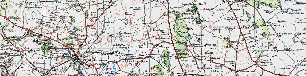 Old map of Coneythorpe in 1925