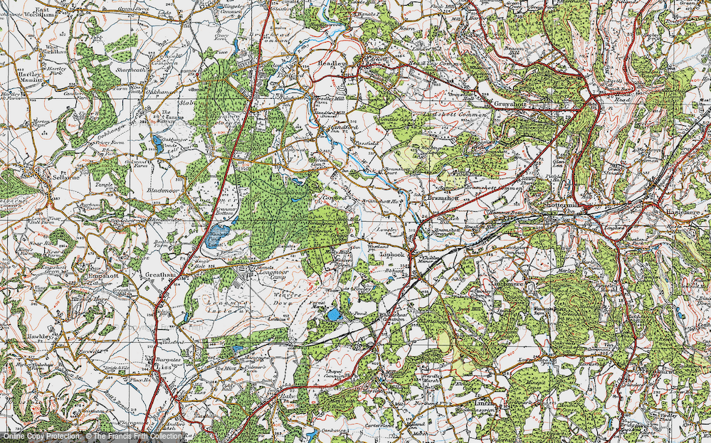 Old Map of Historic Map covering Brimstone Inclosure in 1919