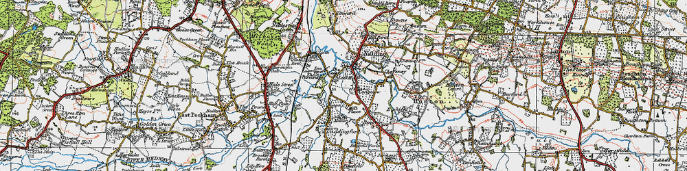 Old map of Congelow in 1920