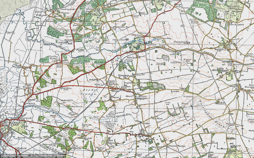 Old Map of Congham, 1921 in 1921