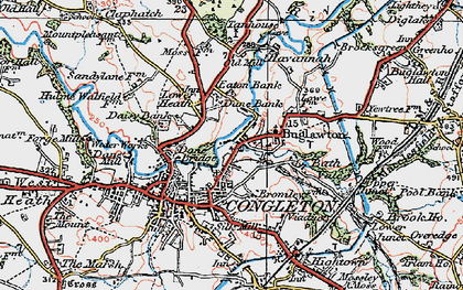 Old map of Congleton in 1923
