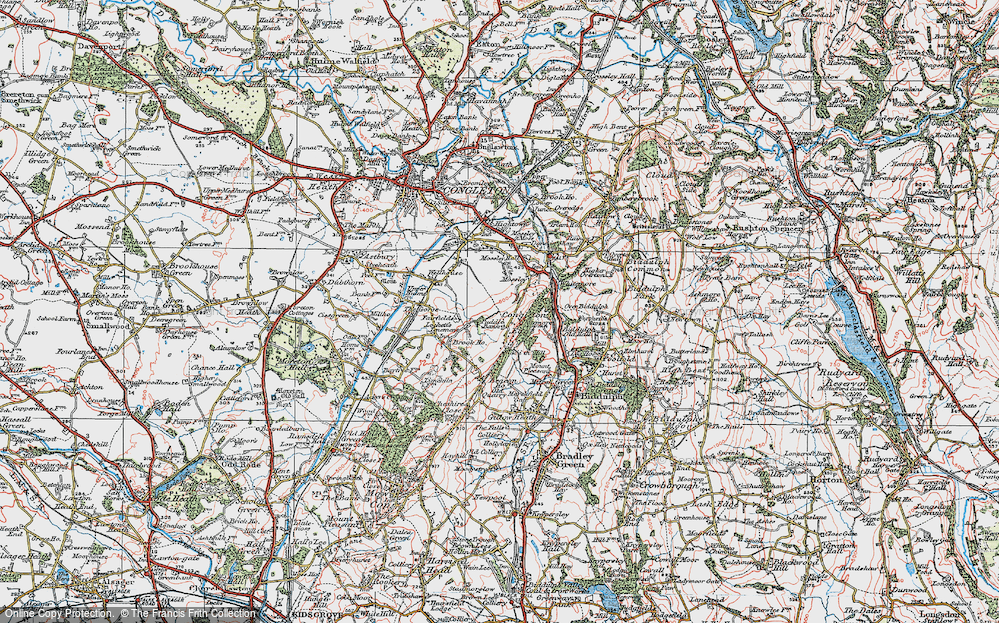 Old Map of Congleton Edge, 1923 in 1923