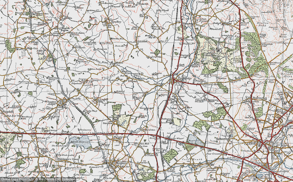 Old Map of Congreve, 1921 in 1921