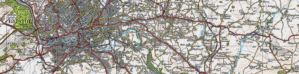 Old map of Conham in 1919