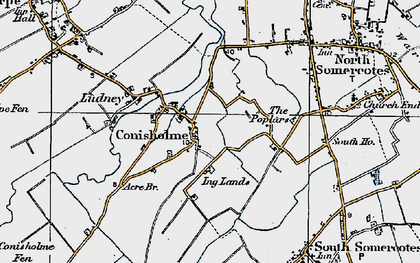 Old map of Conisholme in 1923