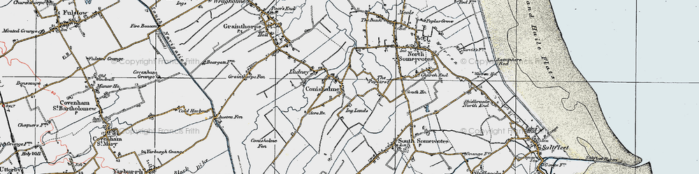 Old map of Conisholme in 1923